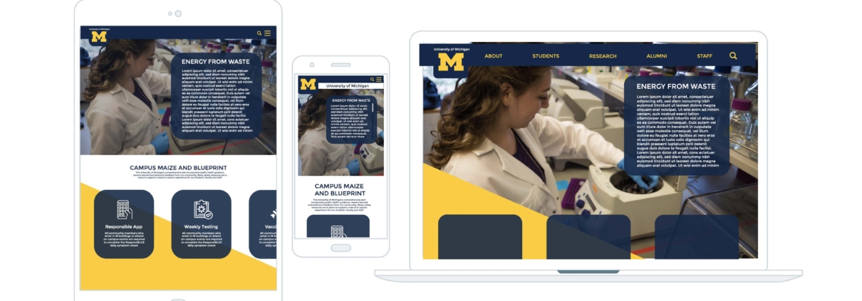 U of M Redesign Page 1