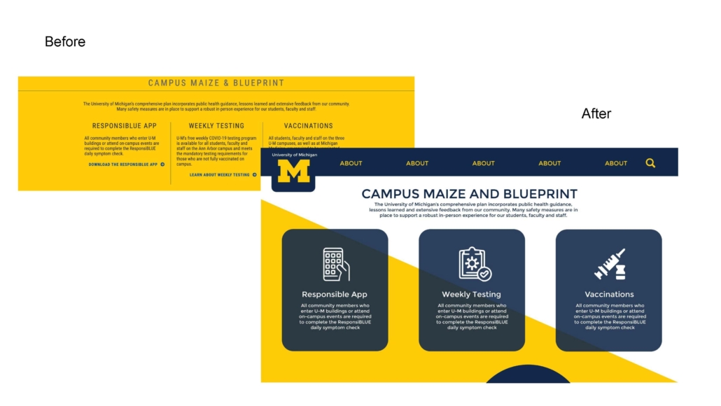 U of M Redesign Page 3