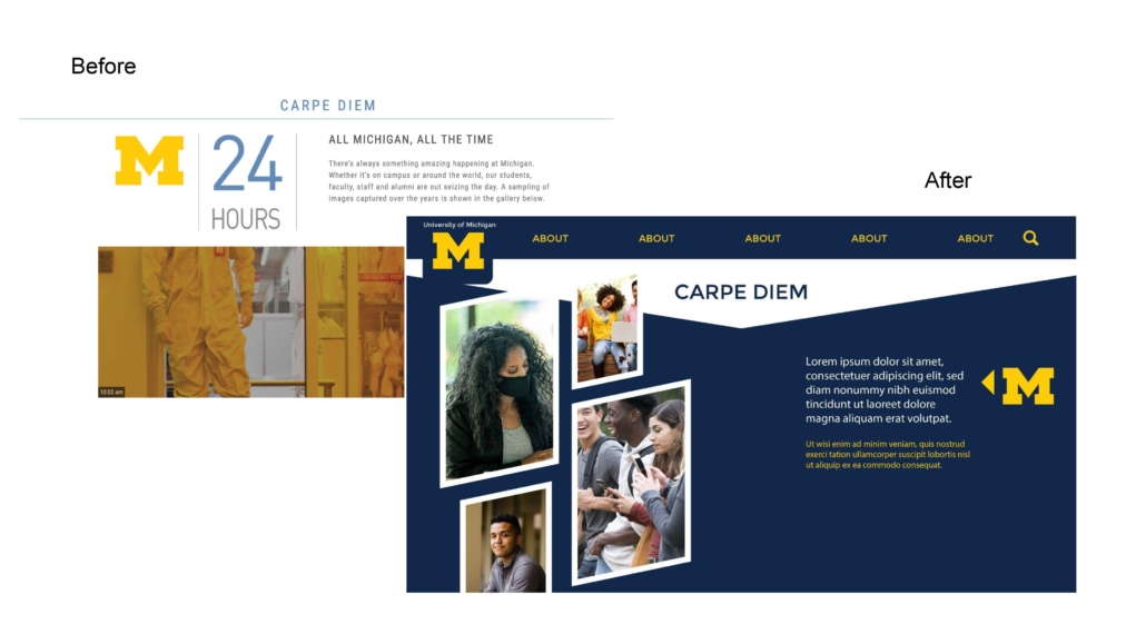 U of M Redesign Page 5