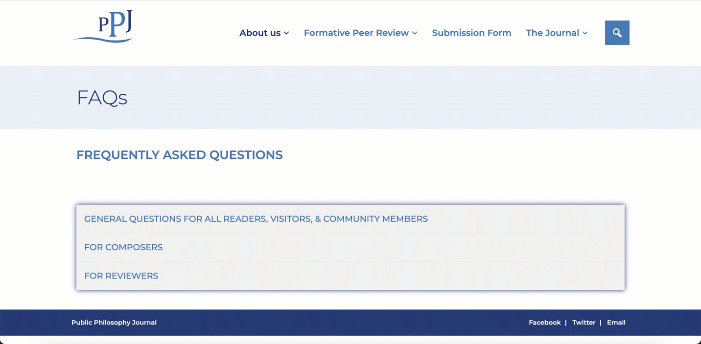 PPJ Before: FAQ Page